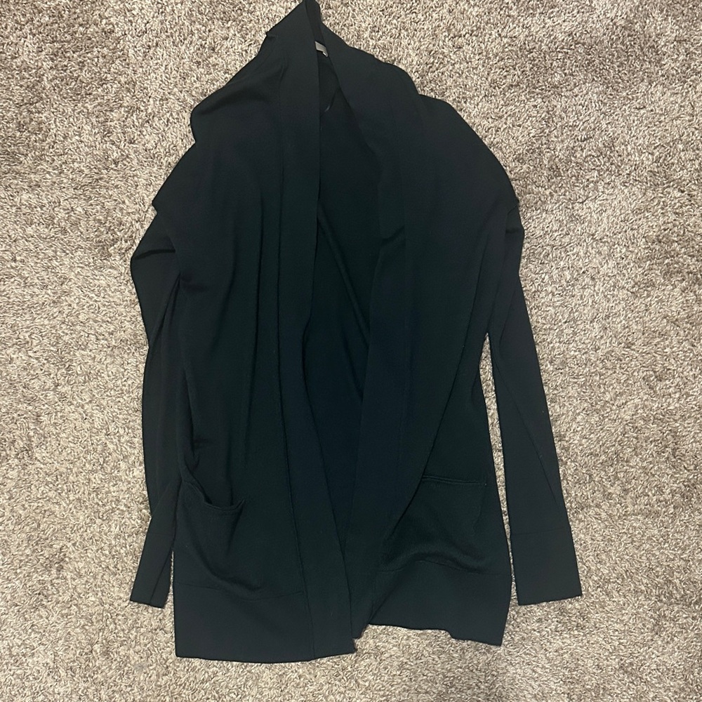 LOFT Dark Green Open Front Cardigan